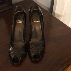 Stuart Weitzman shoes size 7.5 brown patent leather
